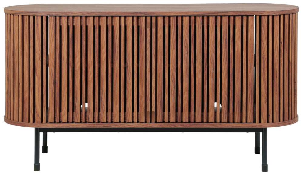 Safavieh Enid Large 2 Door Sideboard And Media Stand – Elegant Walnut Design With Sleek Black Accents Walnut ,Black Wood ,Metal Med9644a-2bx