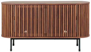 Safavieh Enid Large 2 Door Sideboard And Media Stand – Elegant Walnut Design With Sleek Black Accents Walnut ,Black Wood ,Metal Med9644a-2bx