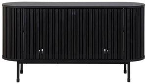 Safavieh Enid Large 2 Door Sideboard And Media Stand – Elegant Walnut Design With Sleek Black Accents Black ,Black Wood ,Metal Med9644b-2bx