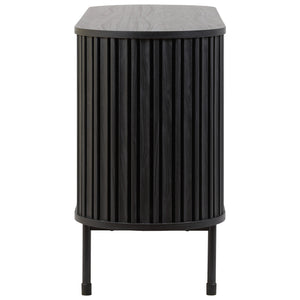 Safavieh Enid Large 2 Door Sideboard And Media Stand – Elegant Walnut Design With Sleek Black Accents Black ,Black Wood ,Metal Med9644b-2bx