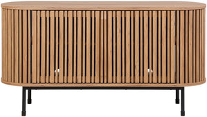 Safavieh Enid Large 2 Door Sideboard & Media Stand In Oak & Black - Elegant Storage Solution For Any Room Oak ,Black Wood ,Metal Med9644c-2bx