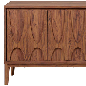 Safavieh Sibyl 4 Door Sideboard & Media Stand – Elegant Walnut Design With Ample Storage For Any Space Walnut Wood ,Metal Med9645a-2bx