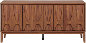 Safavieh Sibyl 4 Door Sideboard & Media Stand – Elegant Walnut Design With Ample Storage For Any Space Walnut Wood ,Metal Med9645a-2bx