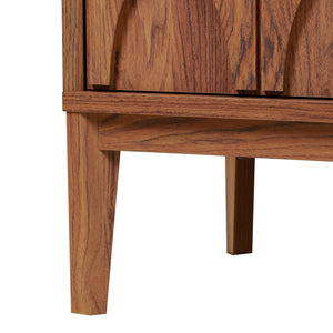 Safavieh Sibyl 4 Door Sideboard & Media Stand – Elegant Walnut Design With Ample Storage For Any Space Walnut Wood ,Metal Med9645a-2bx