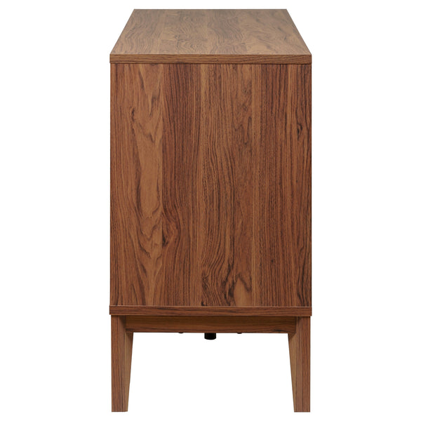 Safavieh Sibyl 4 Door Sideboard & Media Stand – Elegant Walnut Design With Ample Storage For Any Space Walnut Wood ,Metal Med9645a-2bx