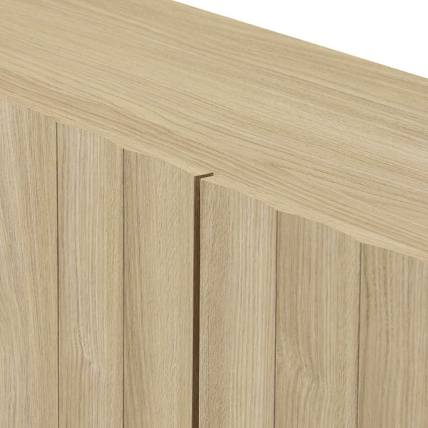 Safavieh Bloom Scalloped Oak Two Door Sideboard with Architectural Detail for Living or Dining MED9646A-2BX