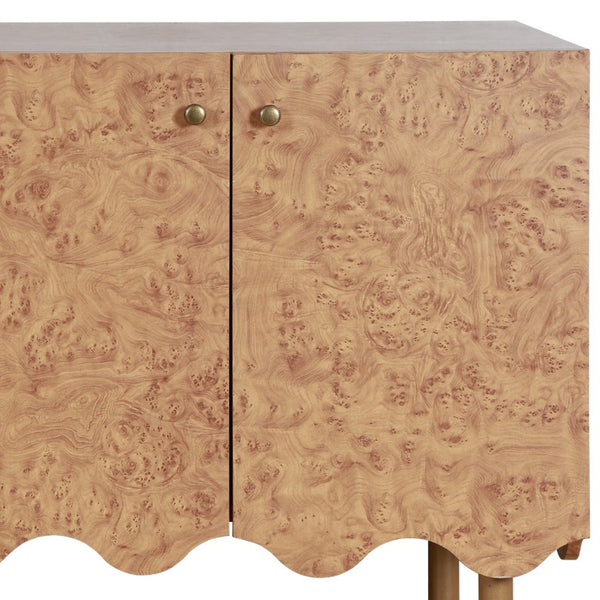 Safavieh Rowe Four Door Sideboard with Antique Gold Hardware Dark Wood Media Console MED9647A-2BX