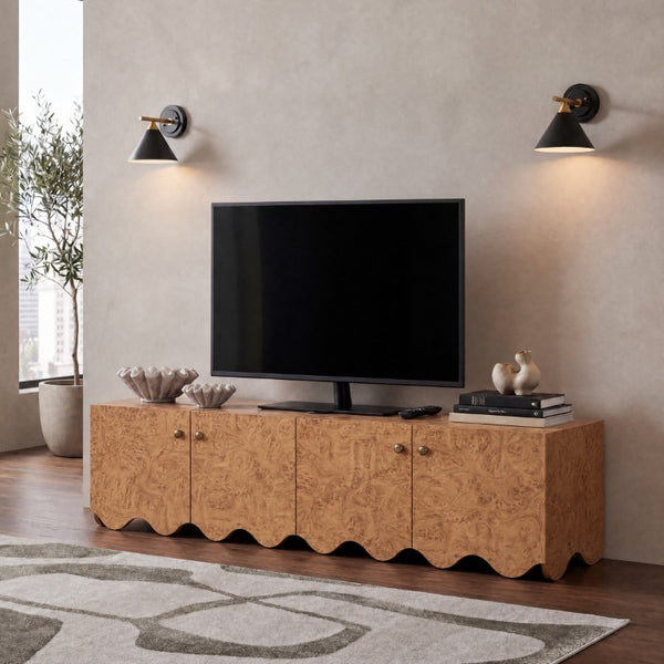 Safavieh Rowe Floating Wall Mounted Media Cabinet with Four Doors and Antique Gold Hardware MED9648A