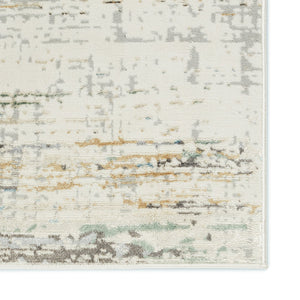 Jaipur Living Melo Mathis Mel01 Powerloomed Machinemade 100% Polyester Abstract Abstract Indoor Rug Ivory, Gold 100% Polyester Rug152791