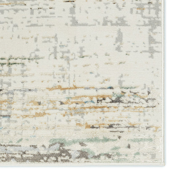 Jaipur Living Melo Mathis Mel01 Powerloomed Machinemade 100% Polyester Abstract Abstract Indoor Rug Ivory, Gold 100% Polyester Rug152791