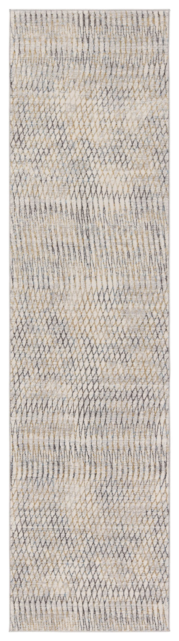 Jaipur Living Vibe by Jaipur Living Pierre Abstract Trellis Polyester Rug for Room Entryway 2'6" X 10' RUG152796