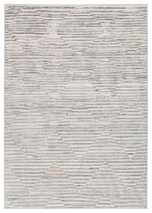 Jaipur Living Melo Wilmot Mel03 Powerloomed Machinemade 100% Polyester Geometric Stripes Indoor Rug Gray, Light Blue 100% Polyester Rug152806