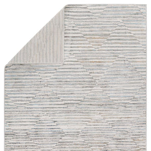 Jaipur Living Melo Wilmot Mel03 Powerloomed Machinemade 100% Polyester Geometric Stripes Indoor Rug Gray, Light Blue 100% Polyester Rug152806
