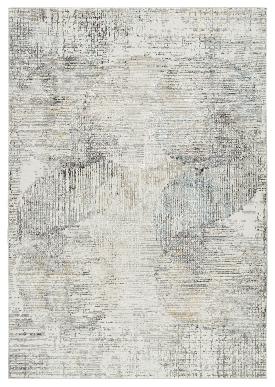 Jaipur Living Melo Lavorre Mel06 Powerloomed Machinemade 100% Polyester Contemporary Abstract Indoor Rug Gray, Gold 100% Polyester Rug152827