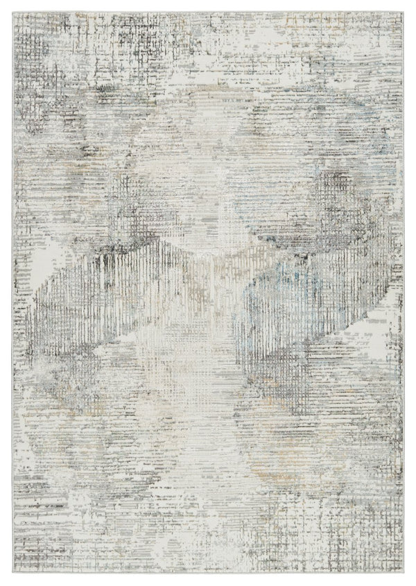 Jaipur Living Melo Lavorre Mel06 Powerloomed Machinemade 100% Polyester Contemporary Abstract Indoor Rug Gray, Gold 100% Polyester Rug152827