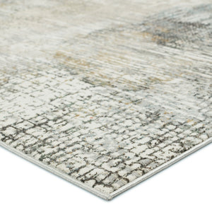 Jaipur Living Melo Lavorre Mel06 Powerloomed Machinemade 100% Polyester Contemporary Abstract Indoor Rug Gray, Gold 100% Polyester Rug152827