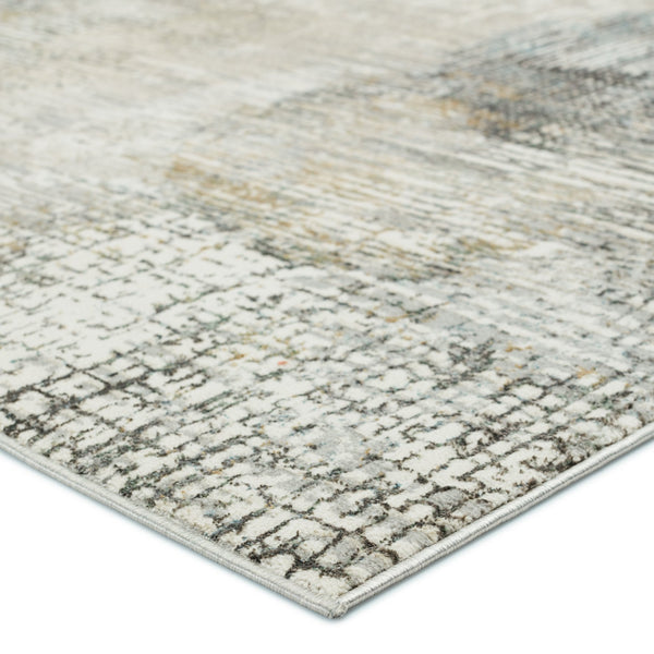 Jaipur Living Melo Lavorre Mel06 Powerloomed Machinemade 100% Polyester Contemporary Abstract Indoor Rug Gray, Gold 100% Polyester Rug152827