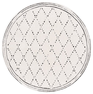 Safavieh Melody Exquisite Bohemian Area Rug - Plush Geometric Design For Sophisticated Home Decor Elegance Ivory ,Black Polyester Mel102a-3