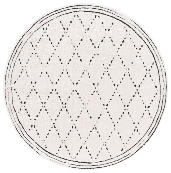 Safavieh Melody Exquisite Bohemian Area Rug - Plush Geometric Design For Sophisticated Home Decor Elegance Ivory ,Black Polyester Mel102a-3