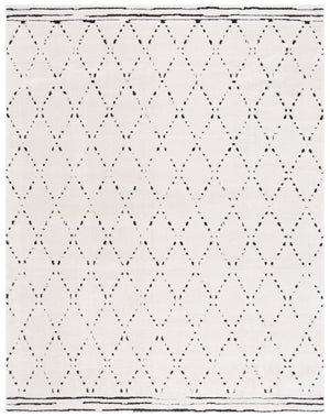 Safavieh Melody Exquisite Bohemian Area Rug - Plush Geometric Design For Sophisticated Home Decor Elegance Ivory ,Black Polyester Mel102a-3
