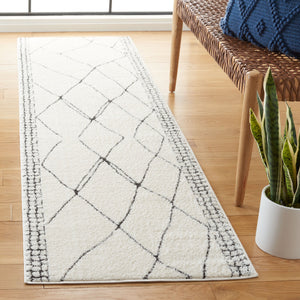 Safavieh Melody Modern Geometric Area Rug - Chic Ivory And Black Design For Contemporary Home Decor Ivory ,Black Polyester Mel104a-3