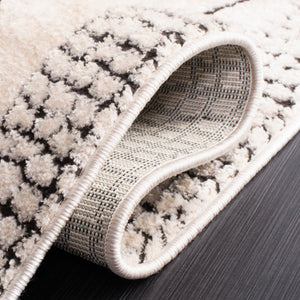 Safavieh Melody Modern Geometric Area Rug - Chic Ivory And Black Design For Contemporary Home Decor Ivory ,Black Polyester Mel104a-3