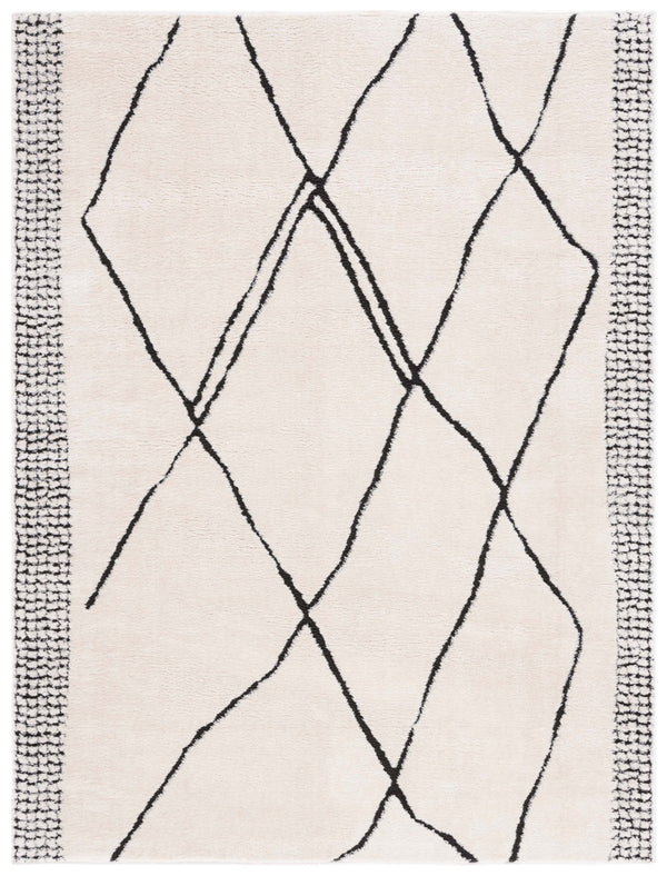 Safavieh Melody Modern Geometric Area Rug - Chic Ivory And Black Design For Contemporary Home Decor Ivory ,Black Polyester Mel104a-3