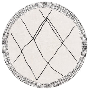 Safavieh Melody Modern Geometric Area Rug - Chic Ivory And Black Design For Contemporary Home Decor Ivory ,Black Polyester Mel104a-3