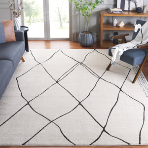 Safavieh Melody Modern Geometric Area Rug - Chic Ivory And Black Design For Contemporary Home Decor Ivory ,Black Polyester Mel104a-3