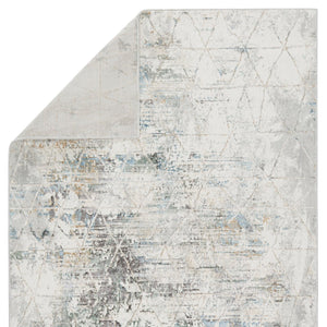 Jaipur Living Melo Arya Mel10 Powerloomed Machinemade 100% Polyester Moroccan / Bohemian Trellis Indoor Rug Ivory, Light Blue 100% Polyester Rug152855