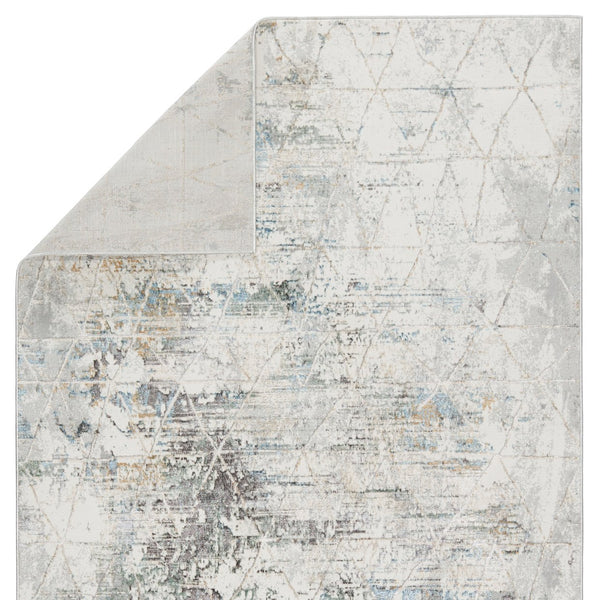 Jaipur Living Melo Arya Mel10 Powerloomed Machinemade 100% Polyester Moroccan / Bohemian Trellis Indoor Rug Ivory, Light Blue 100% Polyester Rug152855