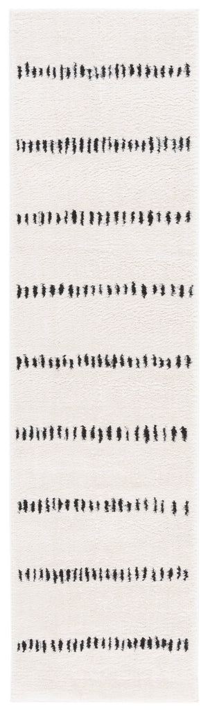 Safavieh Melody Modern Ivory And Black Geometric Rug — Low-Pile, Durable Power-Loomed Performance For Homes 6'-0" x 8'-0" MEL114A-68