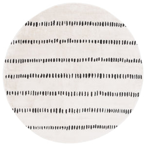 Safavieh Melody Modern Ivory And Black Geometric Rug — Low-Pile, Durable Power-Loomed Performance For Homes 6'-0" x 8'-0" MEL114A-68