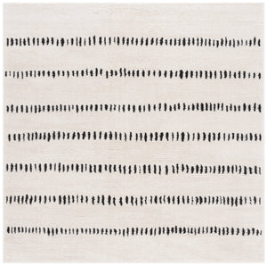 Safavieh Melody Modern Ivory And Black Geometric Rug — Low-Pile, Durable Power-Loomed Performance For Homes 6'-0" x 8'-0" MEL114A-68