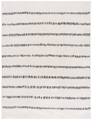 Safavieh Melody Modern Ivory And Black Geometric Rug — Low-Pile, Durable Power-Loomed Performance For Homes 6'-0" x 8'-0" MEL114A-68
