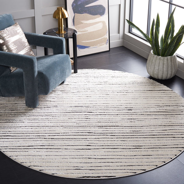 Safavieh Melody 118A Ivory/Black 6X8 Rug – Modern Power-Loomed Turkish Area Rug, Low Pile, Stain-Resistant Design MEL118A-68
