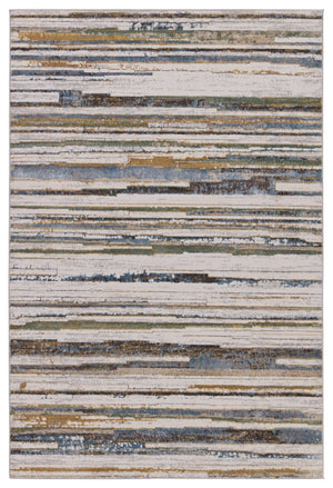 Jaipur Living Melo Fioro Mel12 Powerloomed Machinemade 100% Polyester Lines Stripes Indoor Rug Ivory, Cream 100% Polyester Rug154979