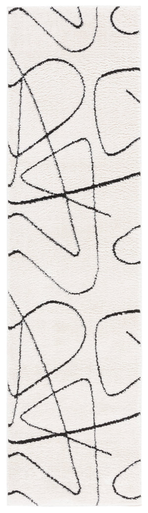 Safavieh Melody Power-Loomed Ivory & Black Abstract Runner Rug — Durable Low-Profile Pile, Stain-Resistant Turkey Crafted 2'-2" x 14'-0" MEL120A-214