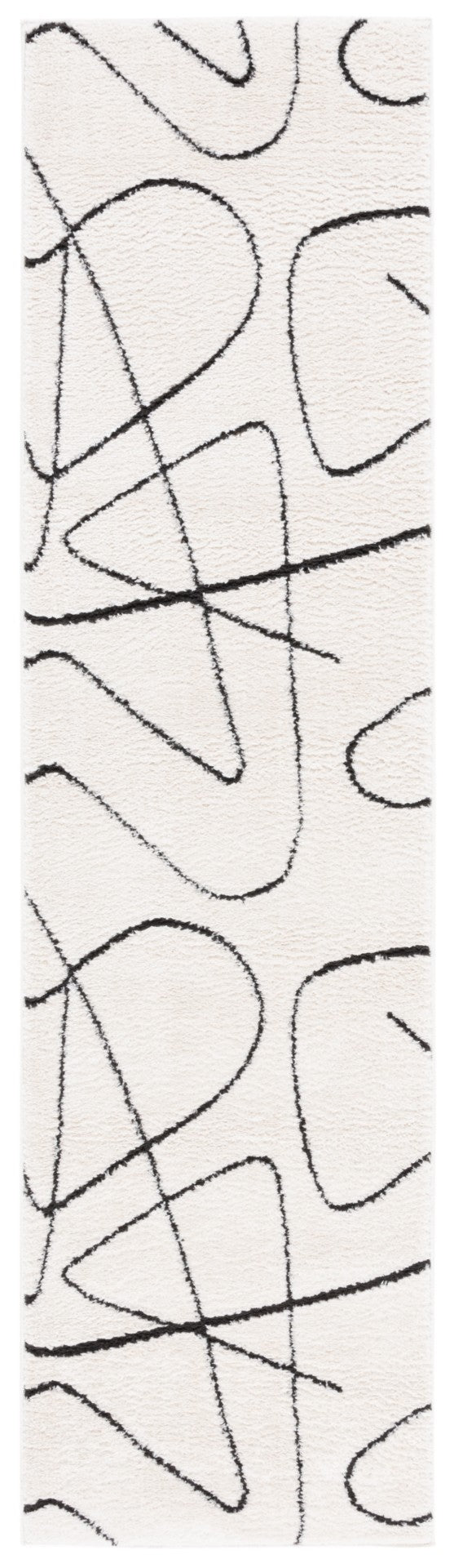 Safavieh Melody Area Rug - Stylish Power Loomed Design For Modern Living, Elegant Texture & Global Craftsmanship Ivory ,Black Performance Fabric Mel120a-68
