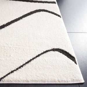 Safavieh Melody Modern Area Rug - Elegant Abstract Design In Minimalist Black & Ivory For Chic Home Decor Ivory ,Black Polyester Mel120a-4r
