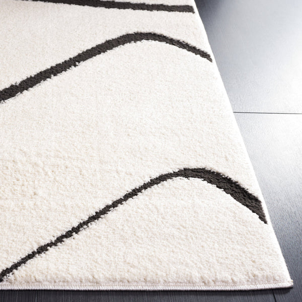 Safavieh Melody Modern Area Rug - Elegant Abstract Design In Minimalist Black & Ivory For Chic Home Decor Ivory ,Black Polyester Mel120a-4r