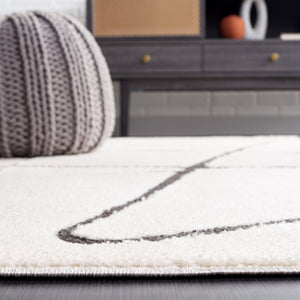 Safavieh Melody Modern Area Rug - Elegant Abstract Design In Minimalist Black & Ivory For Chic Home Decor Ivory ,Black Polyester Mel120a-4r