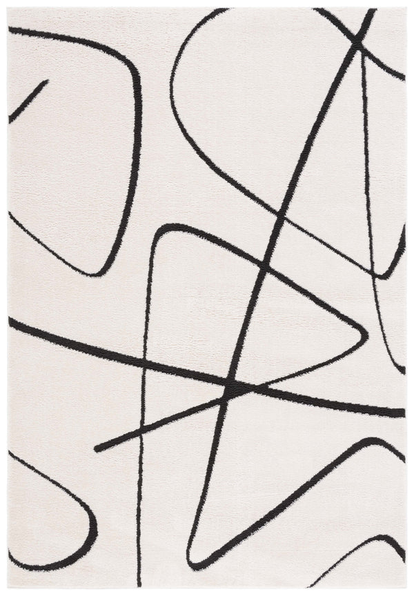 Safavieh Melody Modern Area Rug - Elegant Abstract Design In Minimalist Black & Ivory For Chic Home Decor Ivory ,Black Polyester Mel120a-4r