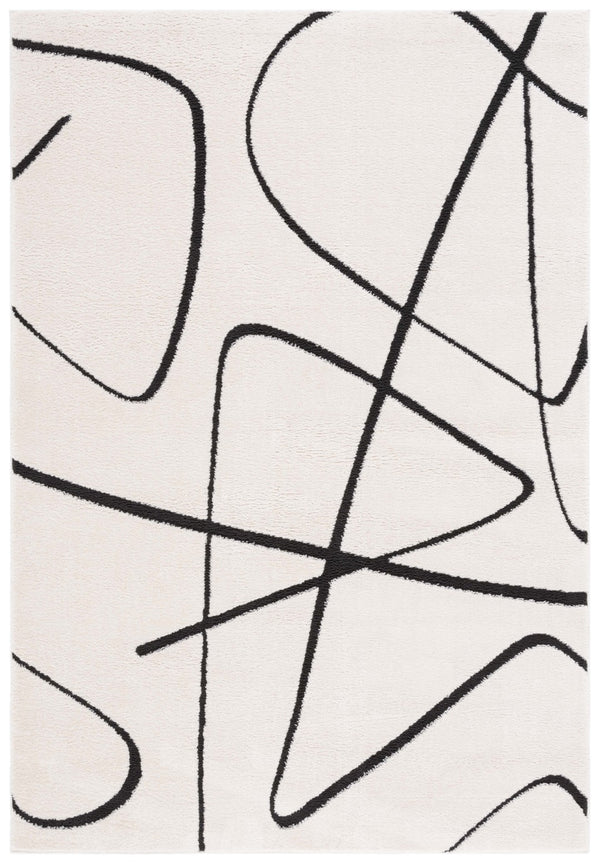 Safavieh Melody Area Rug - Stylish Power Loomed Design For Modern Living, Elegant Texture & Global Craftsmanship Ivory ,Black Performance Fabric Mel120a-68