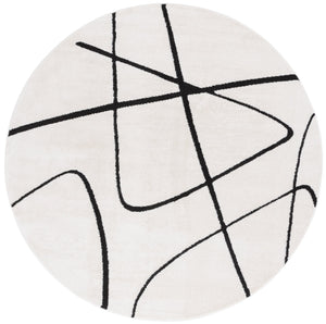 Safavieh Melody Modern Area Rug - Elegant Abstract Design In Minimalist Black & Ivory For Chic Home Decor Ivory ,Black Polyester Mel120a-4r