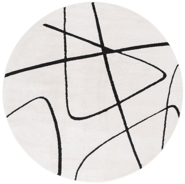 Safavieh Melody Modern Area Rug - Elegant Abstract Design In Minimalist Black & Ivory For Chic Home Decor Ivory ,Black Polyester Mel120a-4r