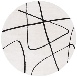 Safavieh Melody Area Rug - Stylish Power Loomed Design For Modern Living, Elegant Texture & Global Craftsmanship Ivory ,Black Performance Fabric Mel120a-68