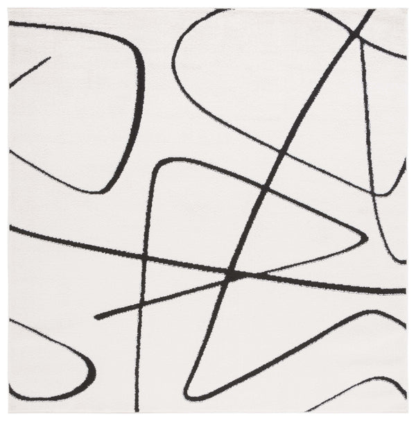 Safavieh Melody Modern Area Rug - Elegant Abstract Design In Minimalist Black & Ivory For Chic Home Decor Ivory ,Black Polyester Mel120a-4r