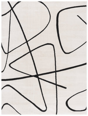 Safavieh Melody Modern Area Rug - Elegant Abstract Design In Minimalist Black & Ivory For Chic Home Decor Ivory ,Black Polyester Mel120a-4r