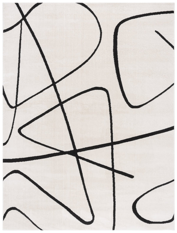 Safavieh Melody Modern Area Rug - Elegant Abstract Design In Minimalist Black & Ivory For Chic Home Decor Ivory ,Black Polyester Mel120a-4r